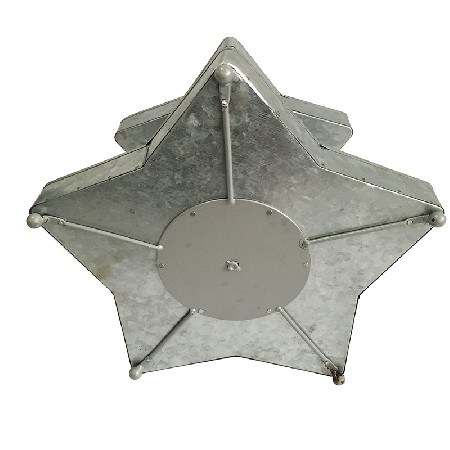 Vintage Galvanized steel star shape 2 tier Serving tray