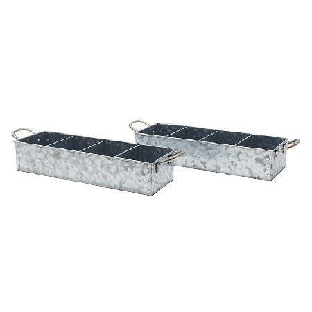 Galvanized steel rectangular tray with inner