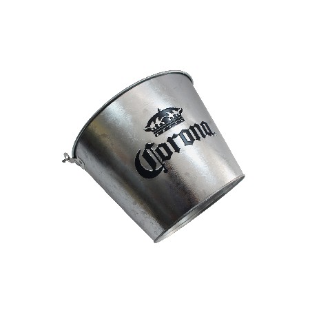 Corona Extra - Galvanized Metal Beer Bottle Ice Bucket with Handle