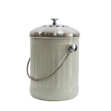 1.3 Gallon Stainless-Steel Indoor Compost Bucket for Kitchens