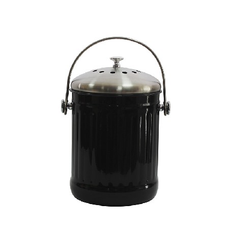 Stainless Steel 1.3 Gallon Compost Bucket Kitchen Compost Pail with Lid