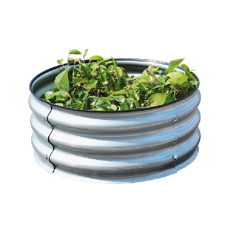 Round Galvanized Steel Planter Raised Metal Garden Bed Kit for Plants and Vegetables