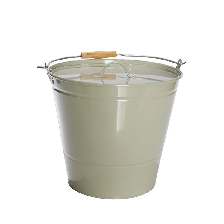 Fireside Galvanized Metal Ash Bucket With Lid