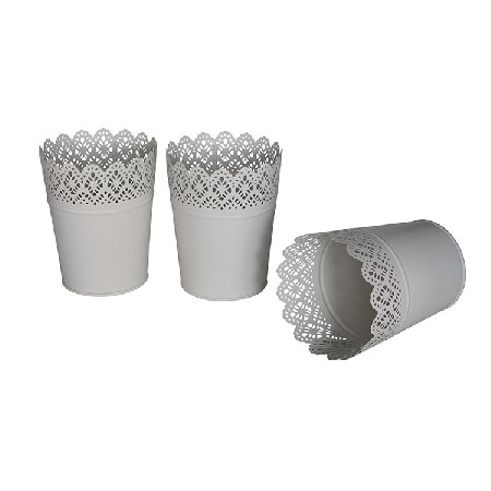 Home Decor 3 Pack metal flower Planters Plant Pot