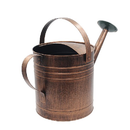 Copper Colored Metal Indoor Outdoor Plant Watering Can for House Plants